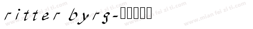 ritter byrg字体转换